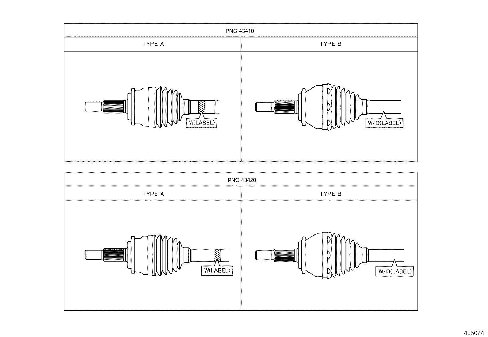 04427-0E181 BOOT KIT, FRONT DRIVE SHAFT, IN & OUTBOARD, RH product image