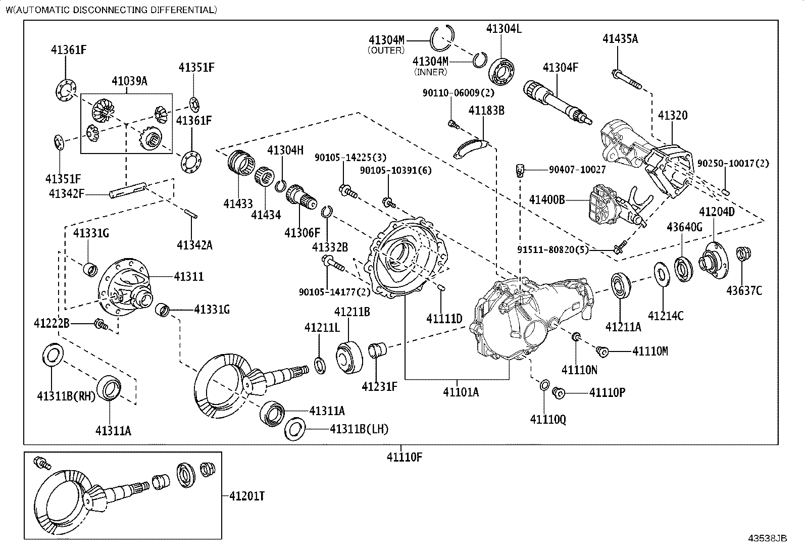 41110-35E80 CARRIER ASSY, DIFFERENTIAL, FRONT product image