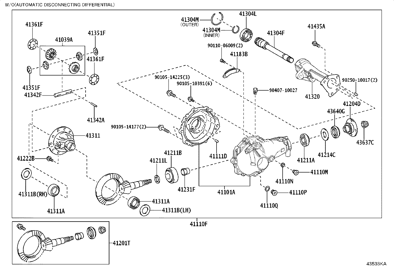 41110-35E80 CARRIER ASSY, DIFFERENTIAL, FRONT product image