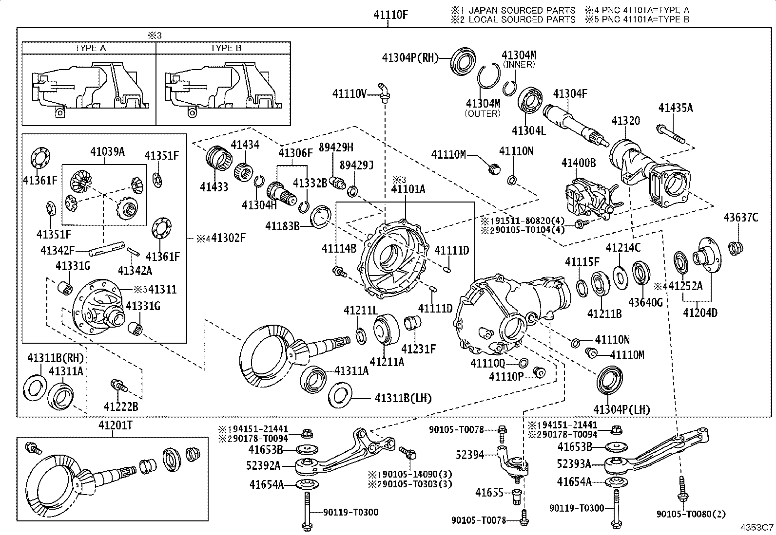 41110-0KD50 CARRIER ASSY, DIFFERENTIAL, FRONT product image