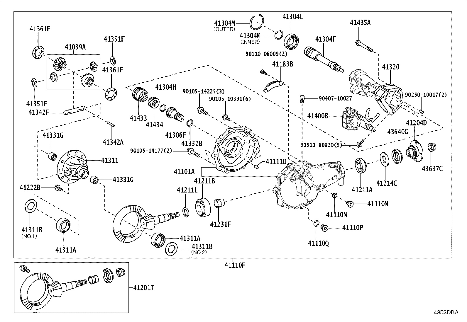 41110-35E90 CARRIER ASSY, DIFFERENTIAL, FRONT product image