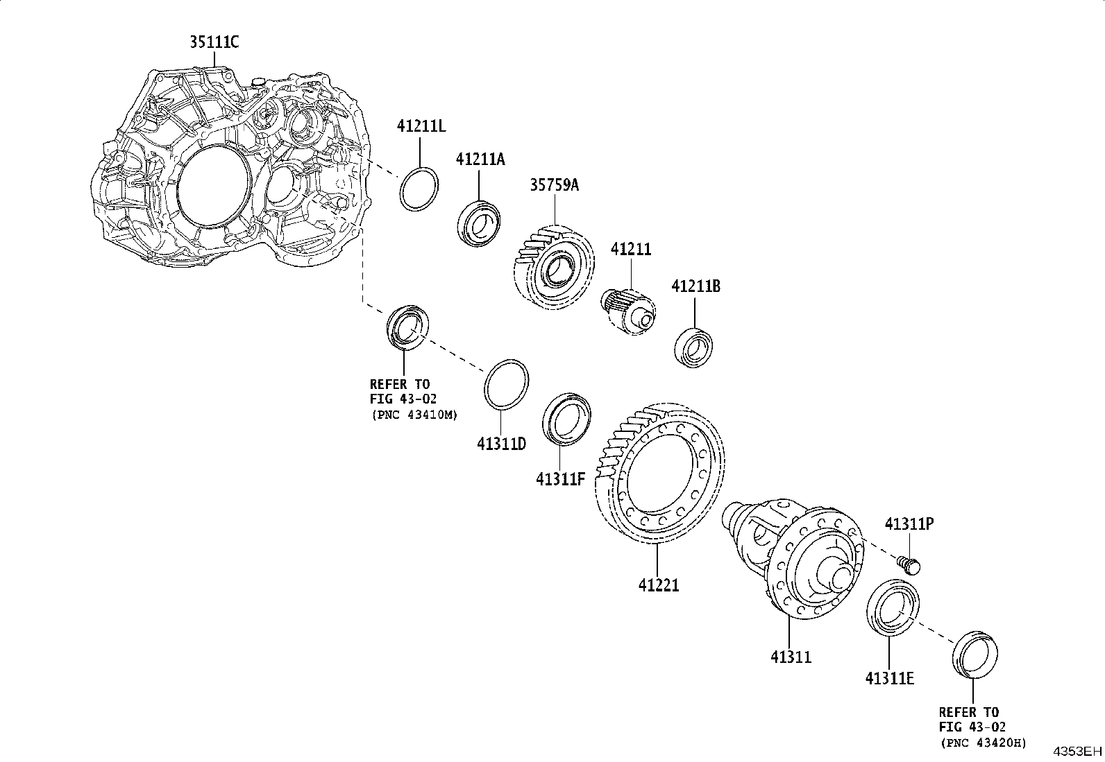 41301-42220 CASE, FRONT DIFFERENTIAL product image