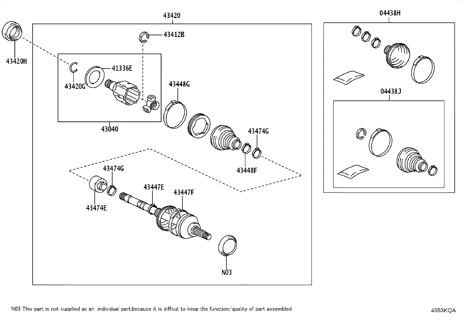 90311-C0045 OIL SEAL, FRONT DRIVE SHAFT, LH product image
