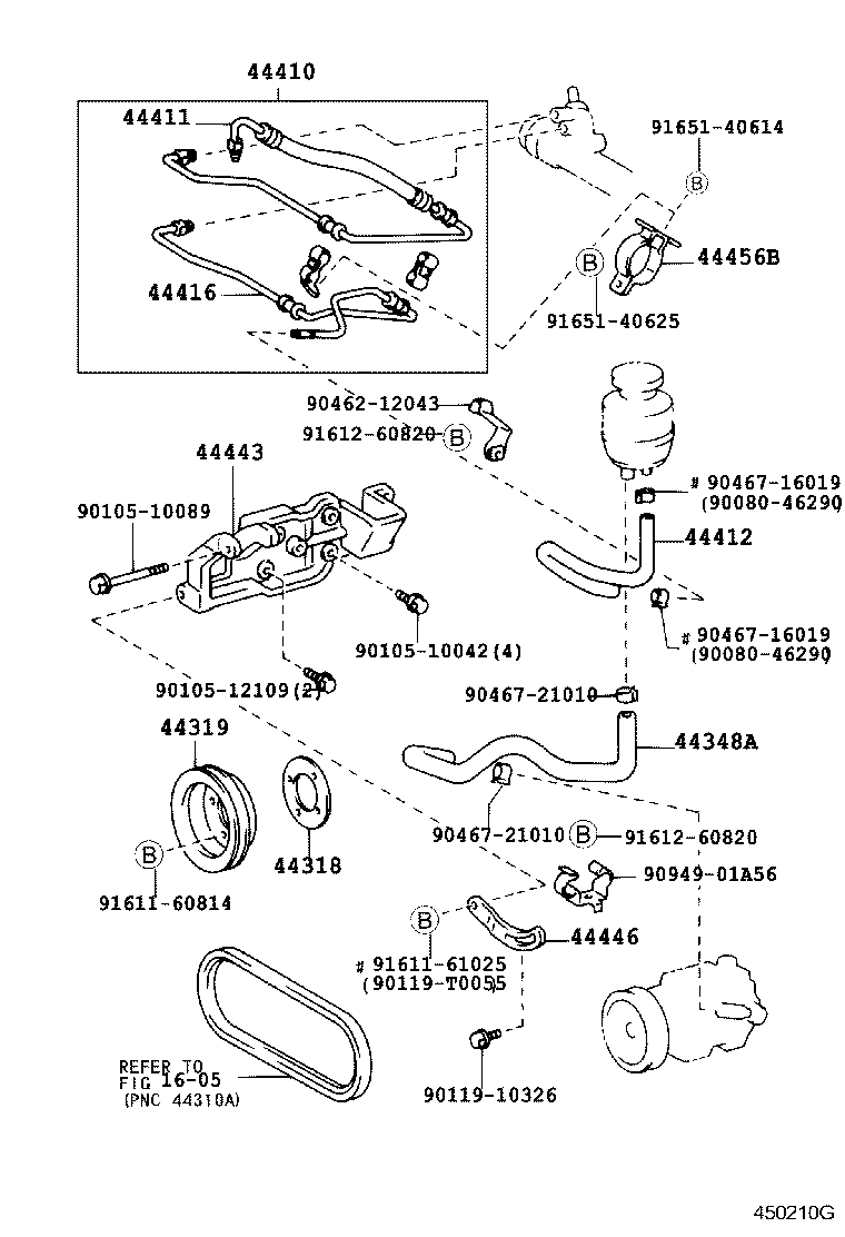 44348-38030 HOSE, OIL RESERVOIR TO PUMP, NO.1 product image