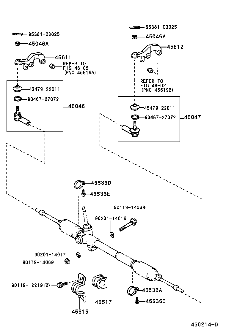 45046-09090 END SUB-ASSY, TIE ROD, RH product image