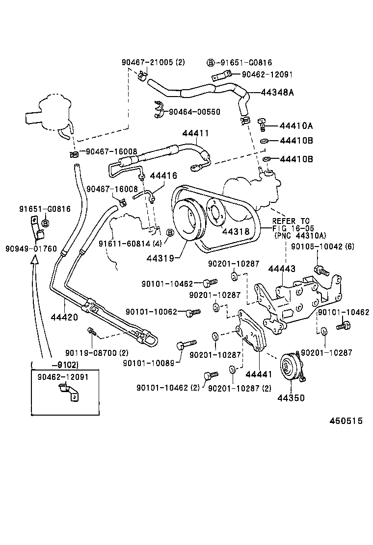 44443-60090 BRACKET, PUMP product image