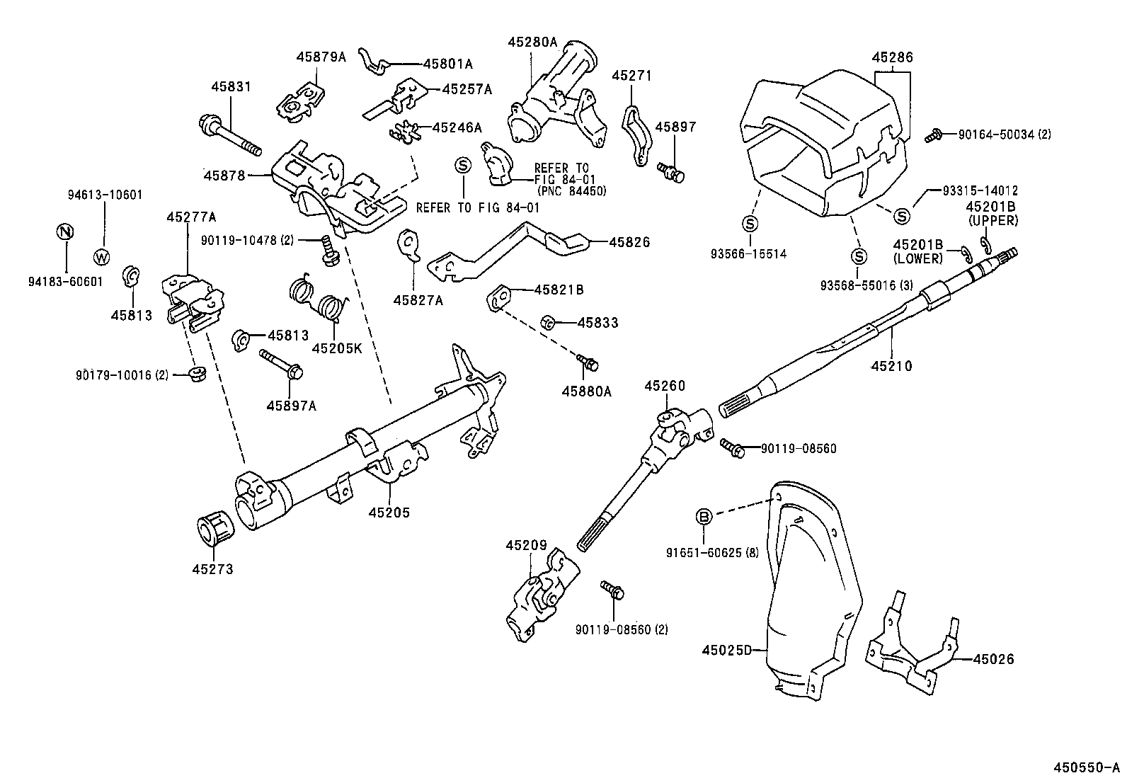 45280-02010 BRACKET ASSY, STEERING COLUMN, UPPER product image