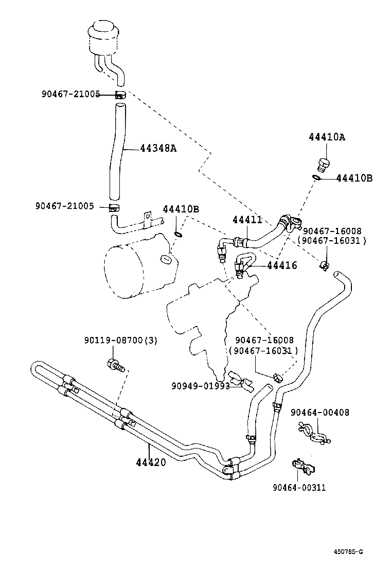 44443-60090 BRACKET, PUMP product image