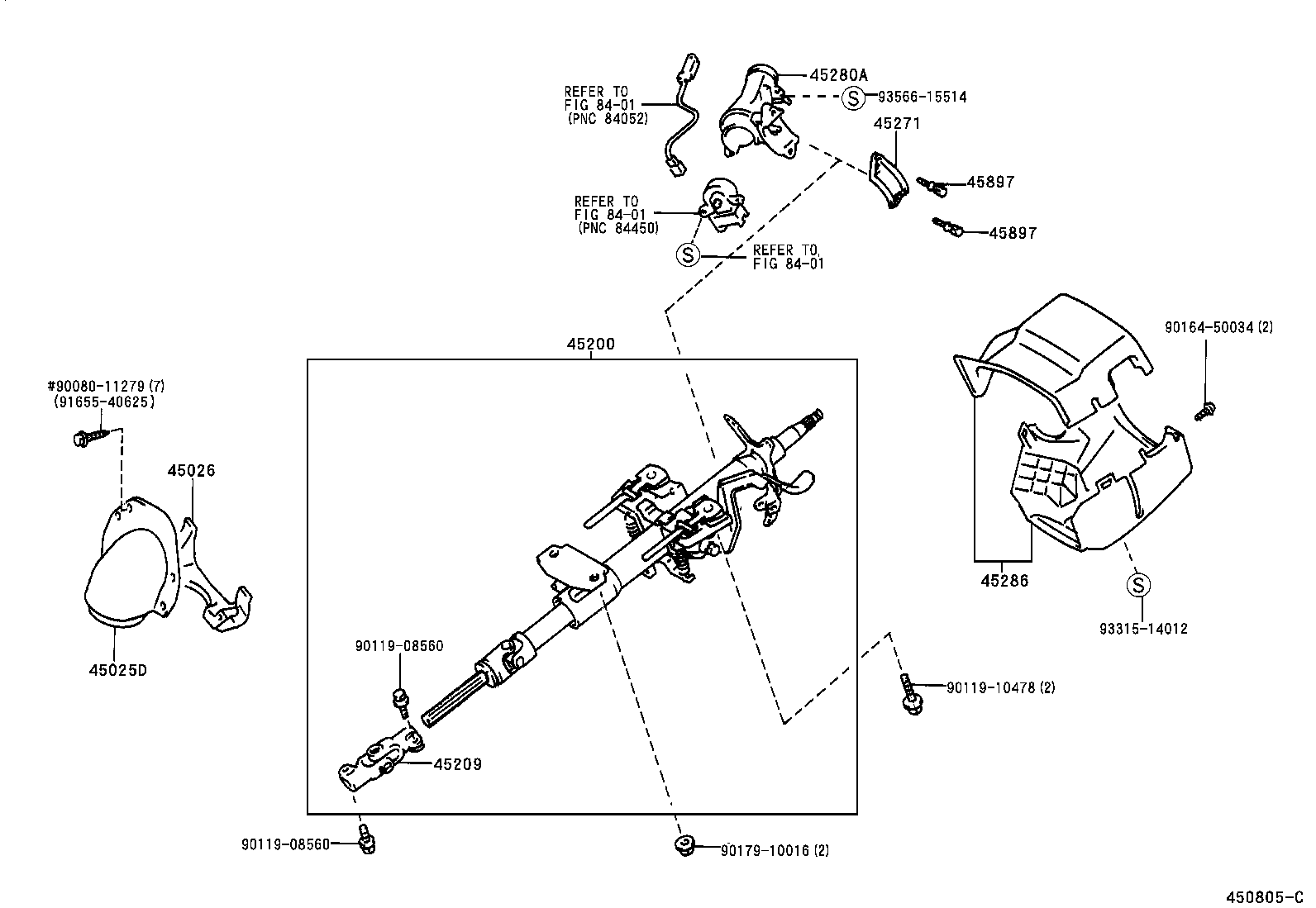 45200-02090 POST ASSY, STEERING product image