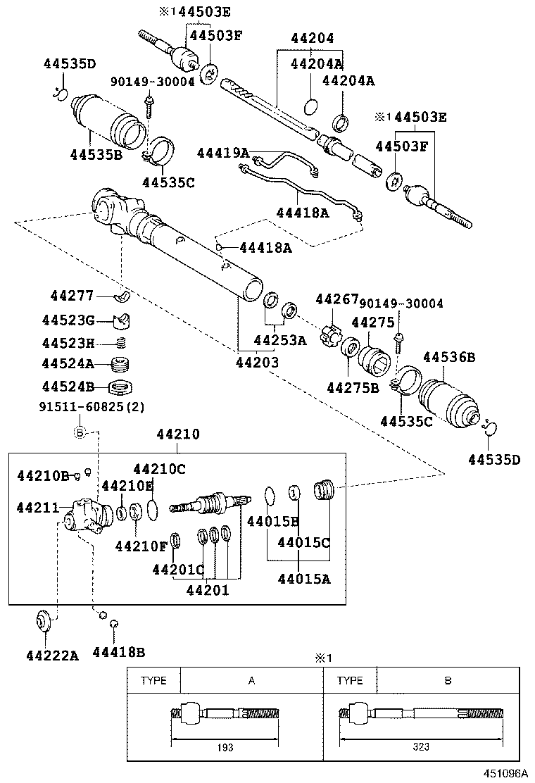 44203-27031 HOUSING SUB-ASSY, POWER STEERING RACK product image