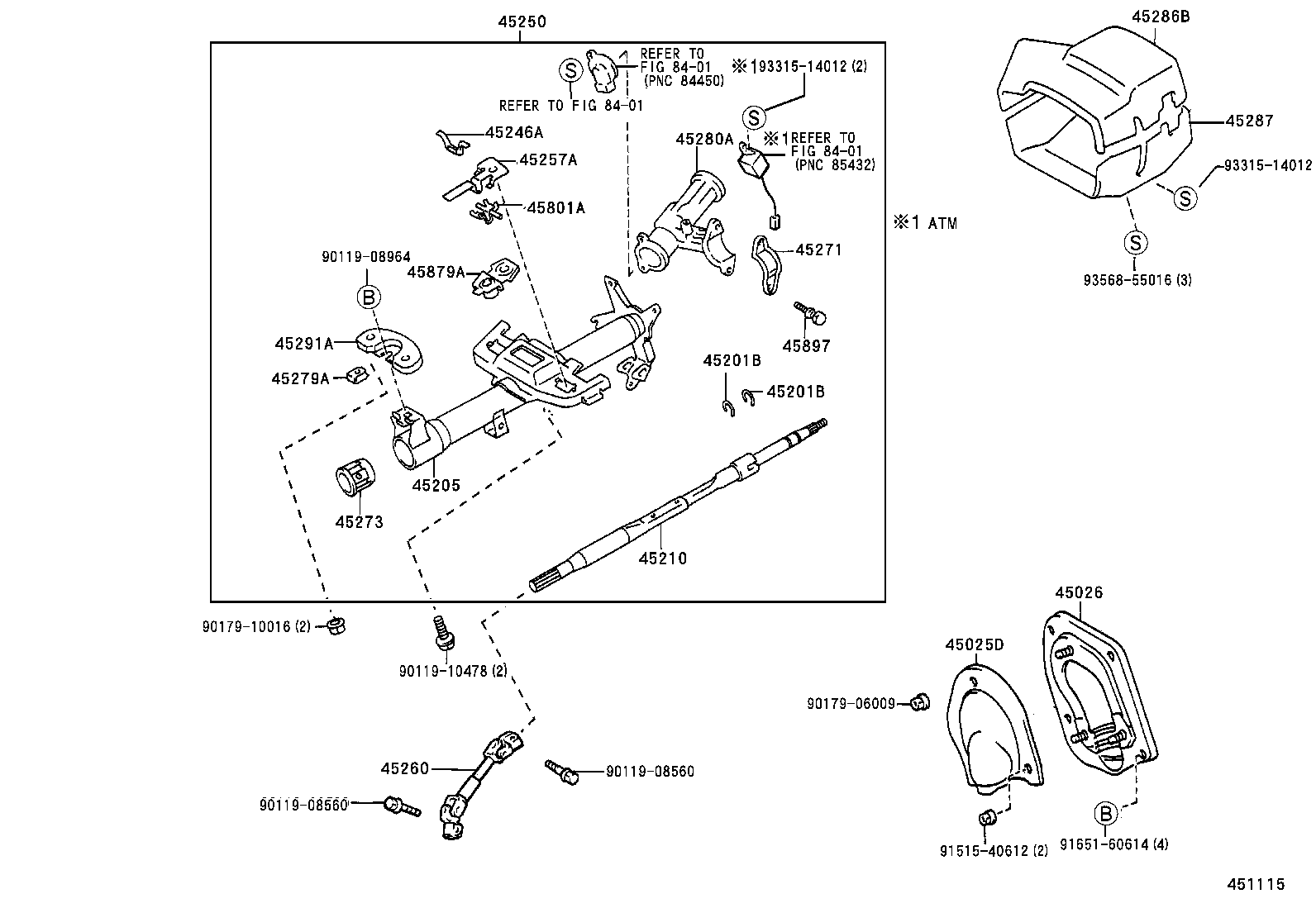 45280-12341 BRACKET ASSY, STEERING COLUMN, UPPER product image