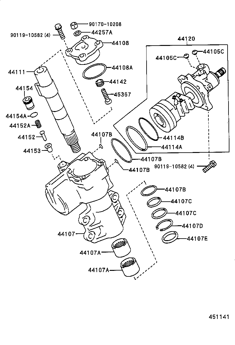 44110-60202 GEAR ASSY, POWER STEERING product image