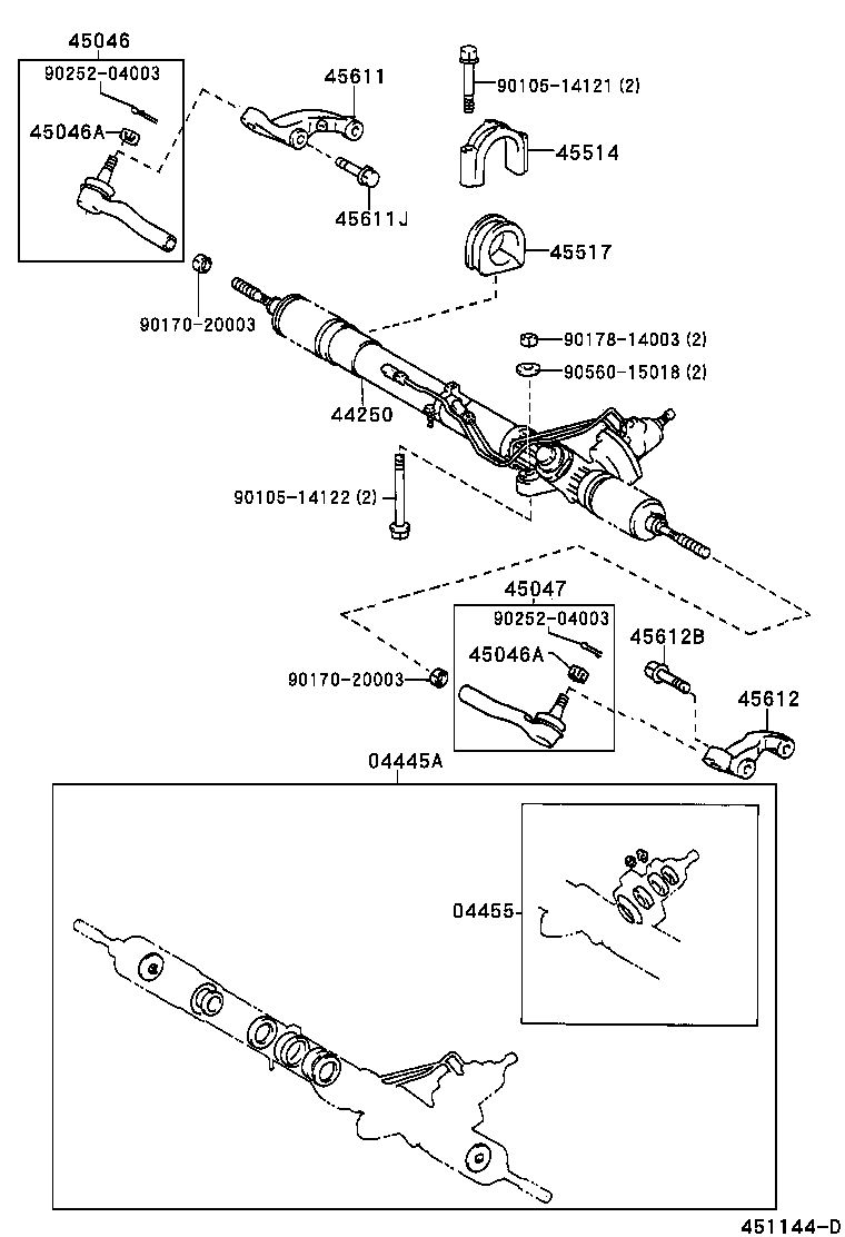 45046-69205 END SUB-ASSY, TIE ROD, RH product image