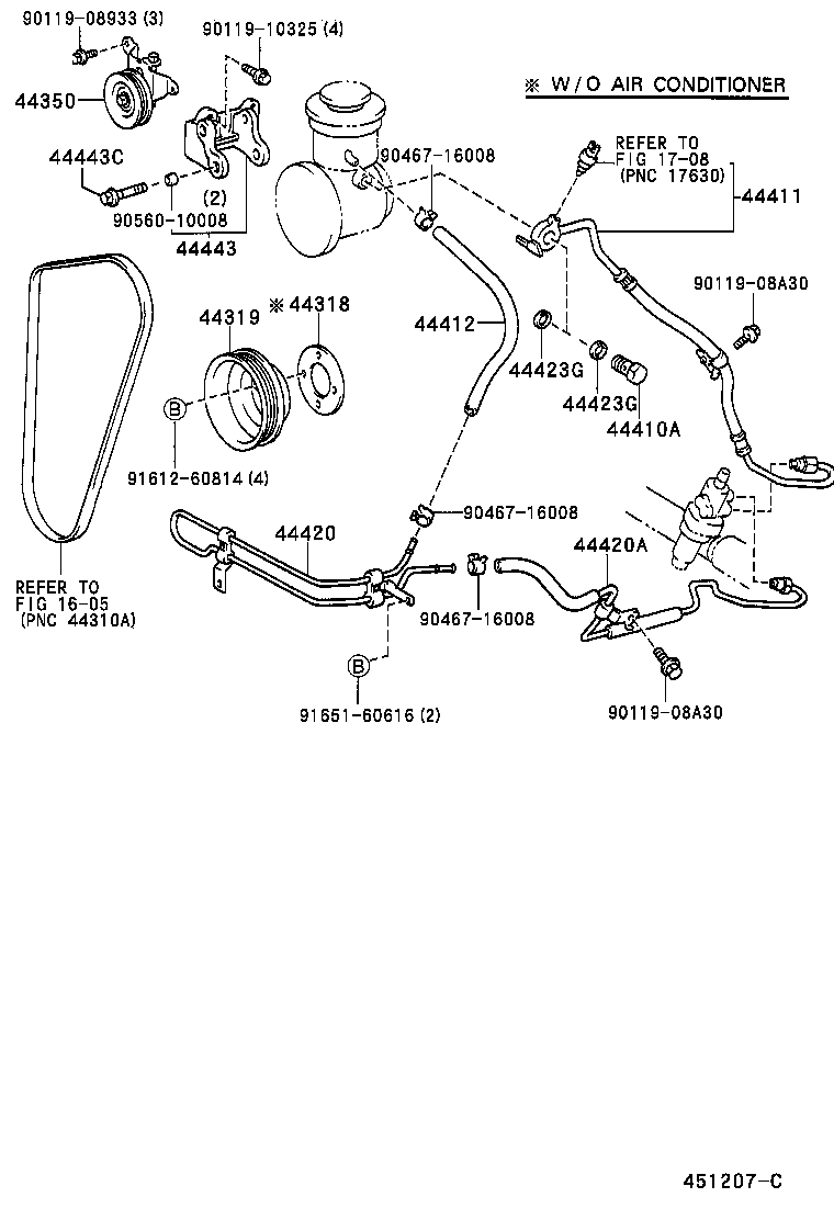44406-04010 TUBE, RETURN(FOR STEERING GEAR OUTLET) product image