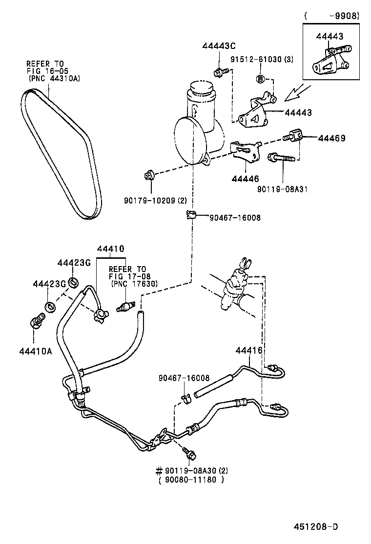 44406-04010 TUBE, RETURN(FOR STEERING GEAR OUTLET) product image