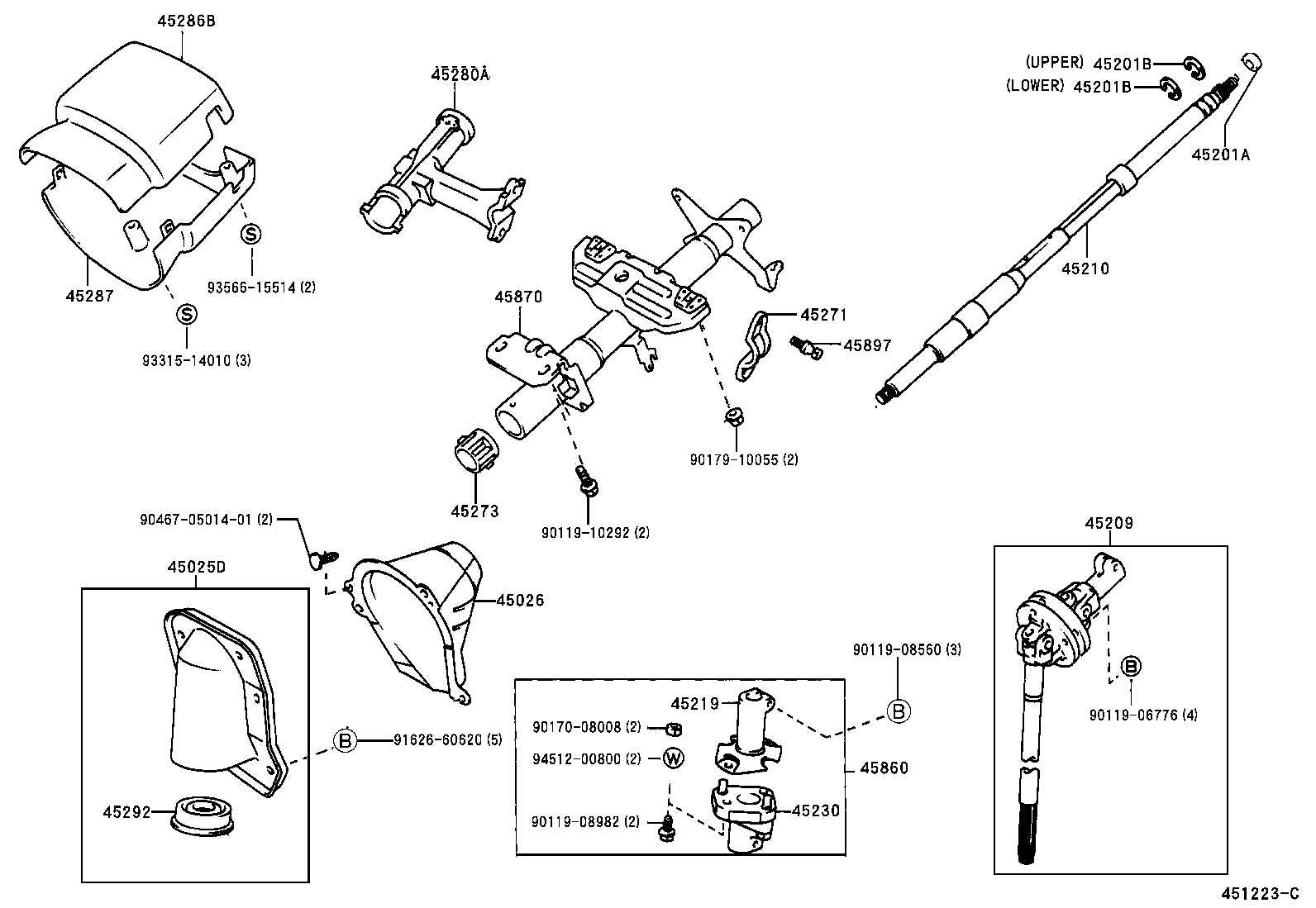 45025-04020 COVER SUB-ASSY, STEERING COLUMN HOLE, NO.1 product image