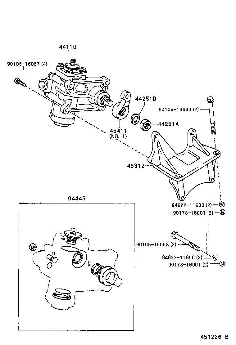 44110-36330 GEAR ASSY, POWER STEERING product image