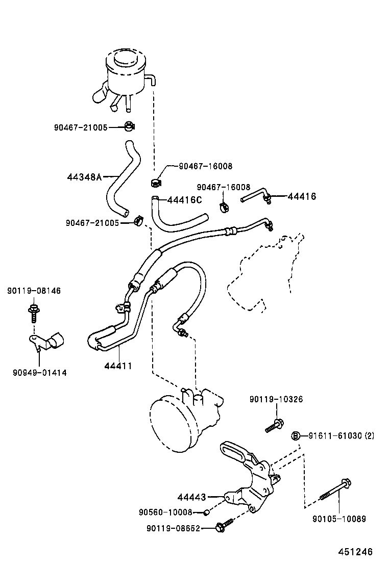 44402-30260 COOLER SUB-ASSY, POWER STEERING OIL, NO.1 product image