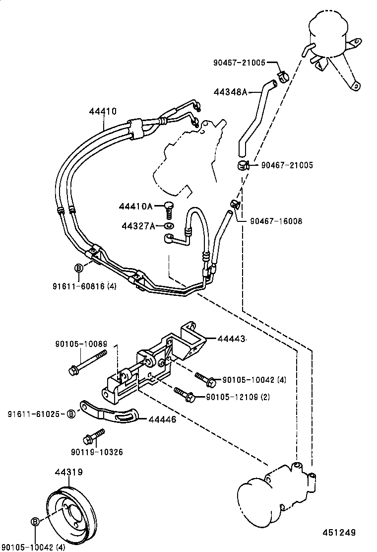 44402-30260 COOLER SUB-ASSY, POWER STEERING OIL, NO.1 product image