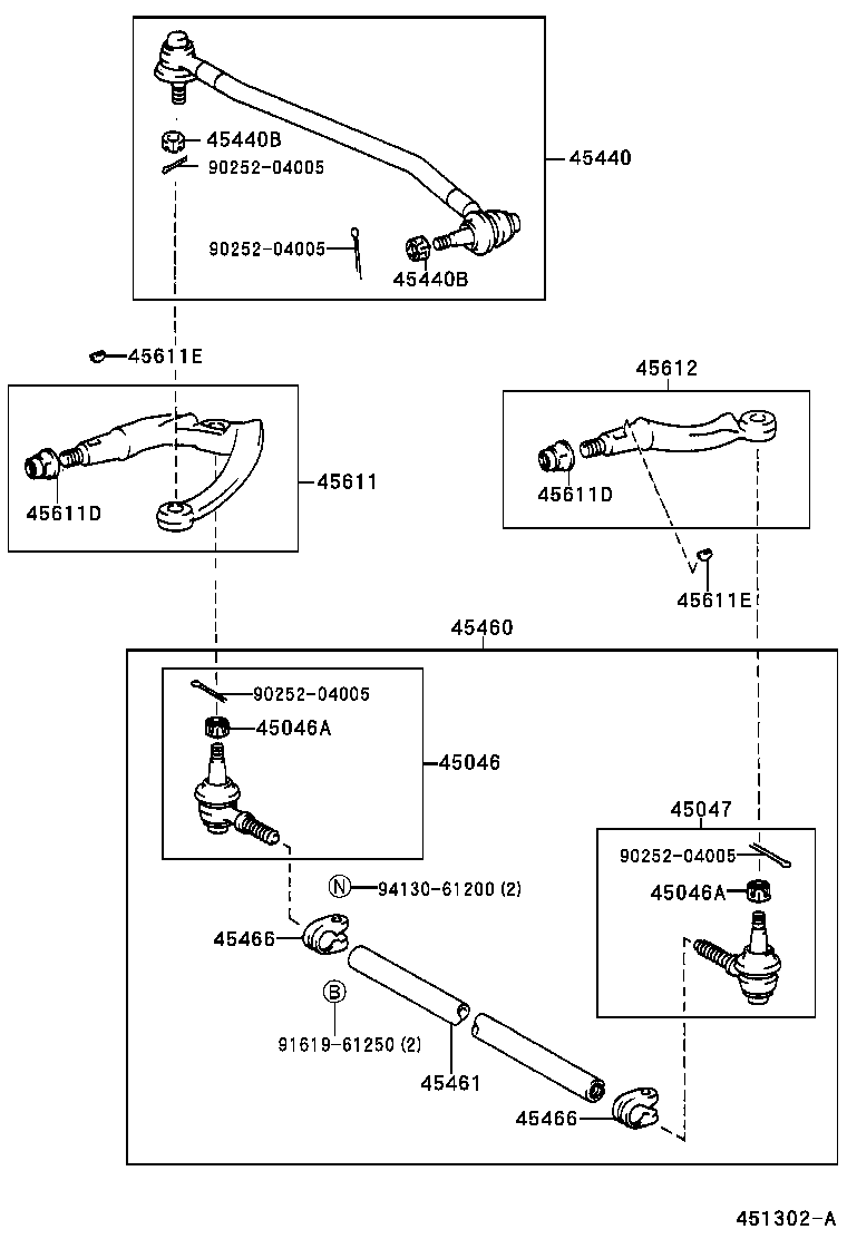 45434-36020 CAP, CENTER ARM BRACKET product image