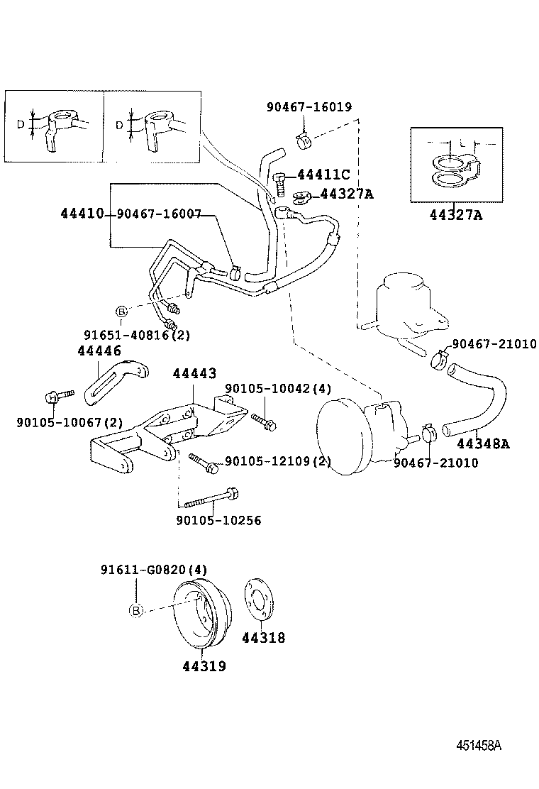 44443-26091 BRACKET, PUMP product image