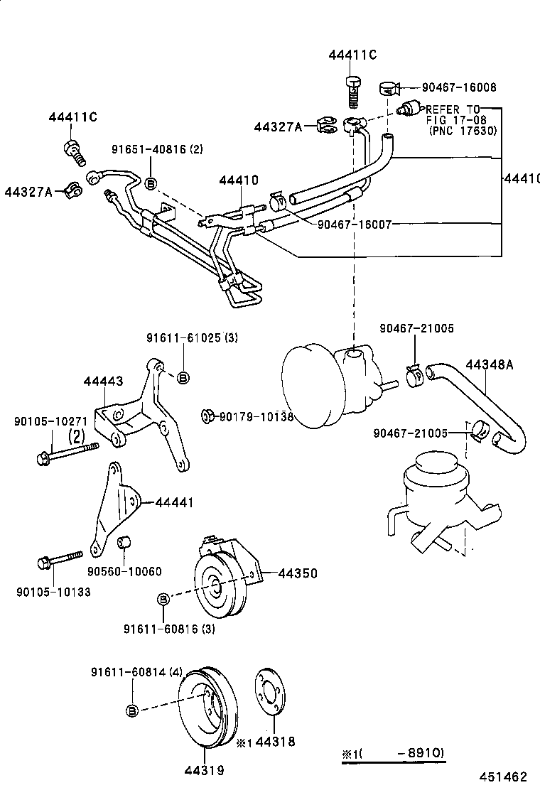 44348-26200 HOSE, OIL RESERVOIR TO PUMP, NO.2 product image