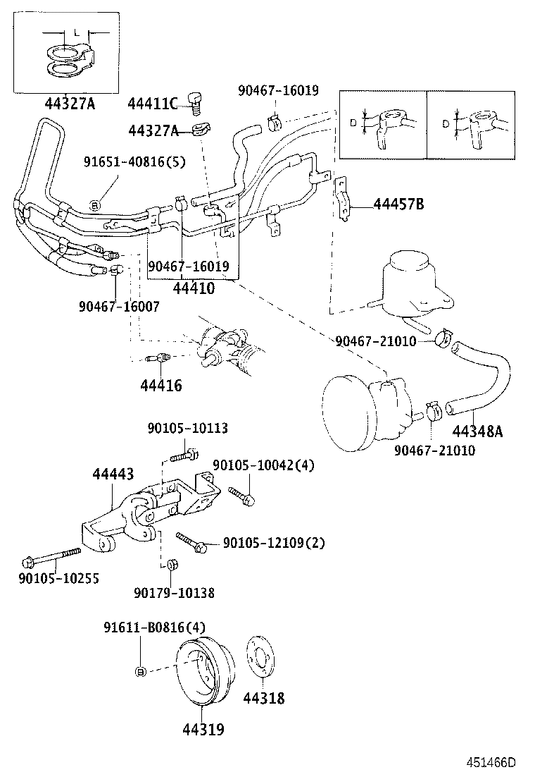 44443-26091 BRACKET, PUMP product image
