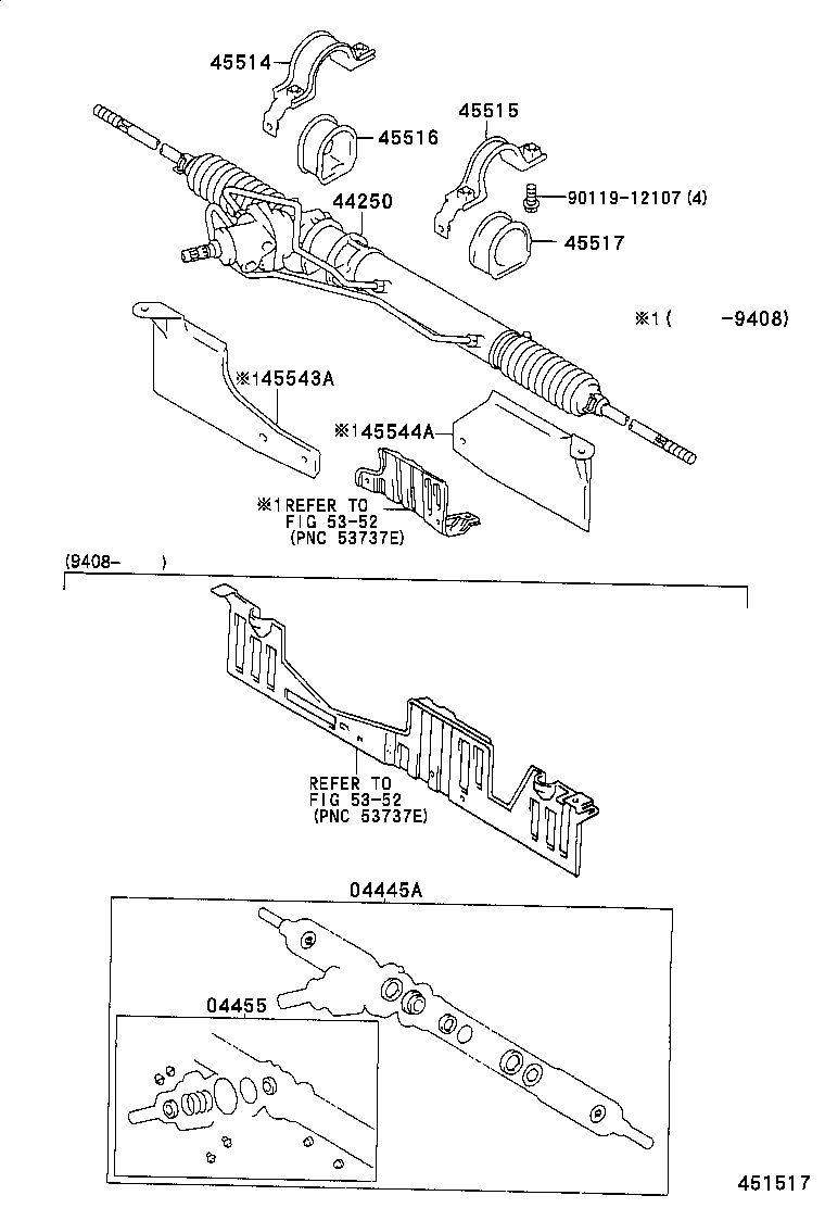 04445-27013 GASKET KIT, POWER STEERING GEAR(FOR RACK & PINION) product image