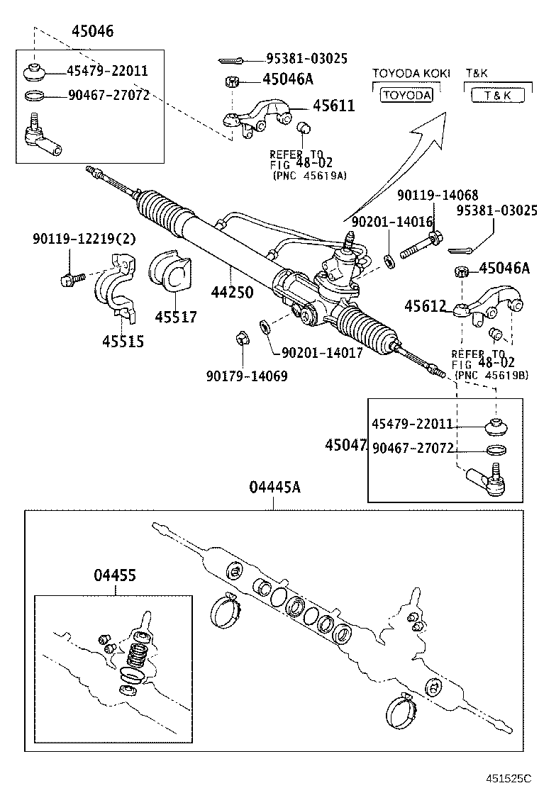 45046-09090 END SUB-ASSY, TIE ROD, RH product image