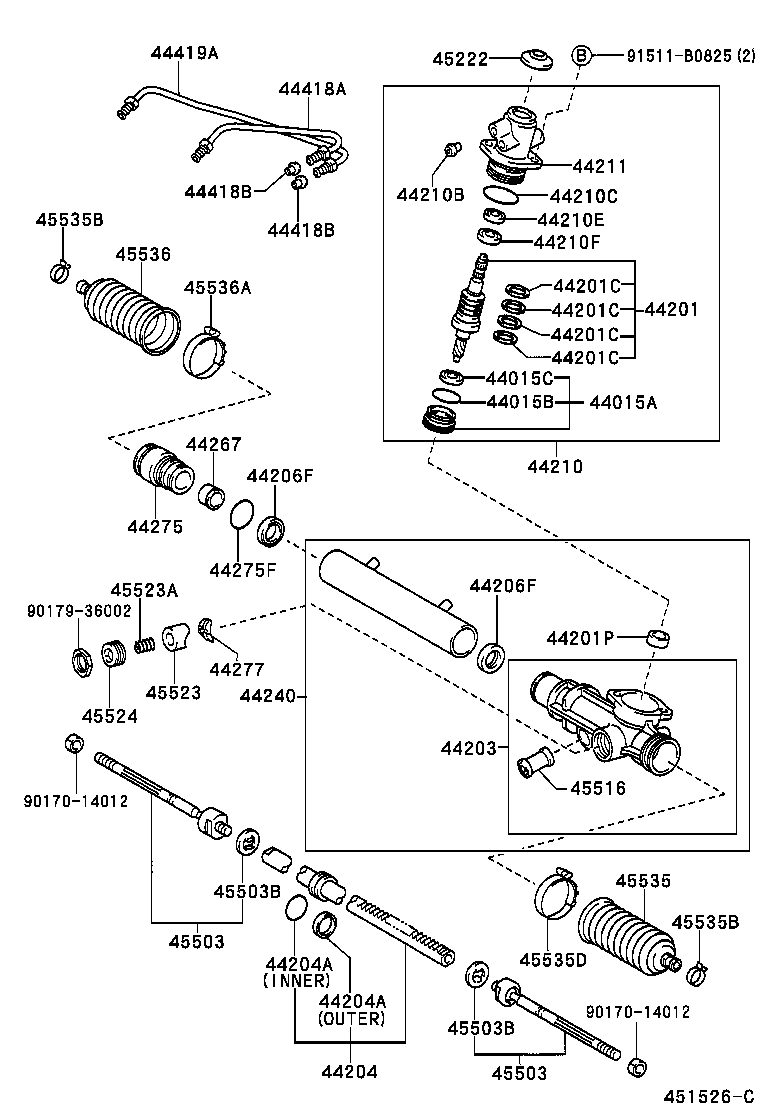 45046-09090 END SUB-ASSY, TIE ROD, RH product image