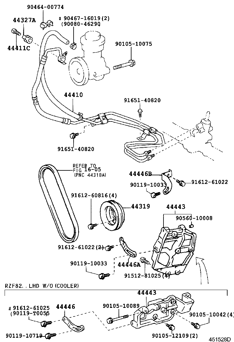 44348-38030 HOSE, OIL RESERVOIR TO PUMP, NO.1 product image