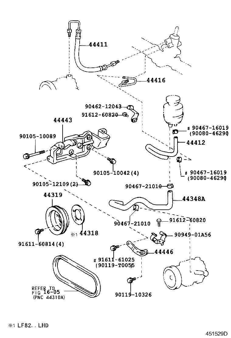 44348-38030 HOSE, OIL RESERVOIR TO PUMP, NO.1 product image