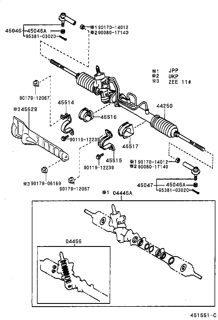 44201-02061 VALVE SUB-ASSY, POWER STEERING CONTROL product image