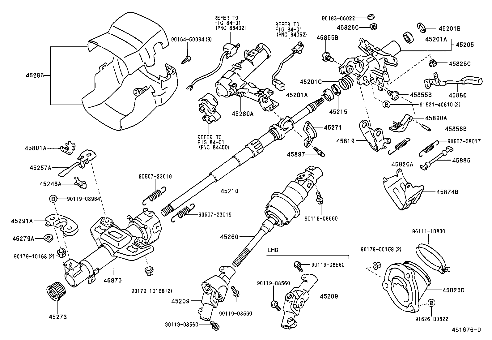 45205-33120 TUBE SUB-ASSY, STEERING COLUMN product image