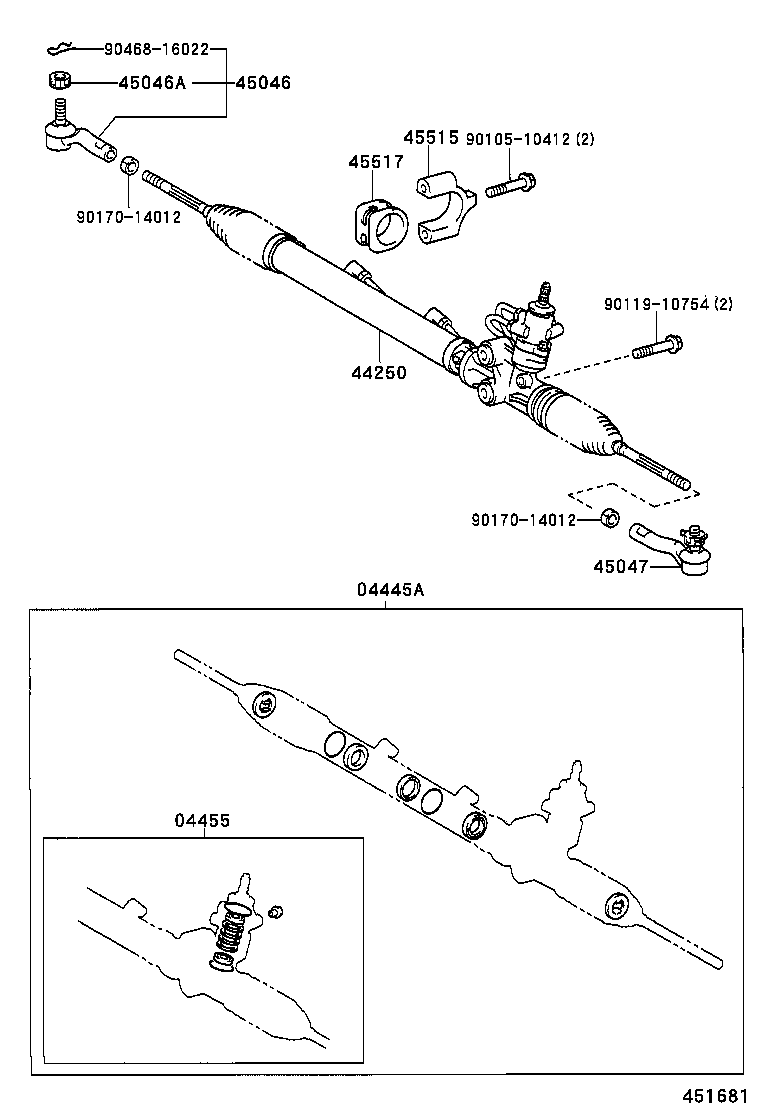 44015-43010 NUT SUB-ASSY, BEARING GUIDE product image