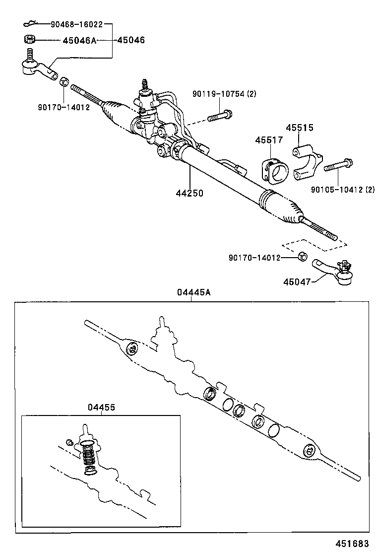 44015-43010 NUT SUB-ASSY, BEARING GUIDE product image