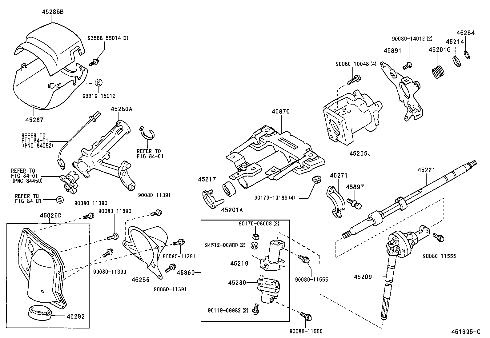 45025-0C020 COVER SUB-ASSY, STEERING COLUMN HOLE, NO.1 product image