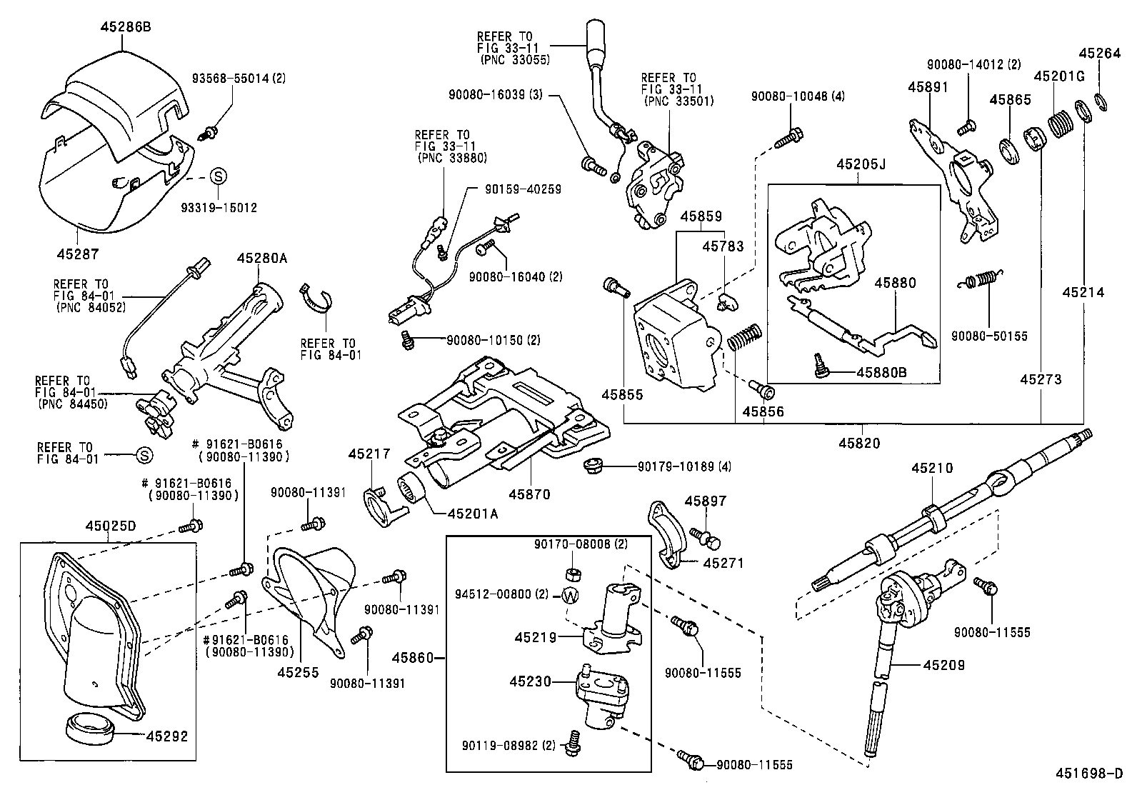 45025-0C020 COVER SUB-ASSY, STEERING COLUMN HOLE, NO.1 product image