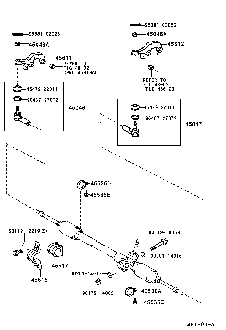 45046-09090 END SUB-ASSY, TIE ROD, RH product image