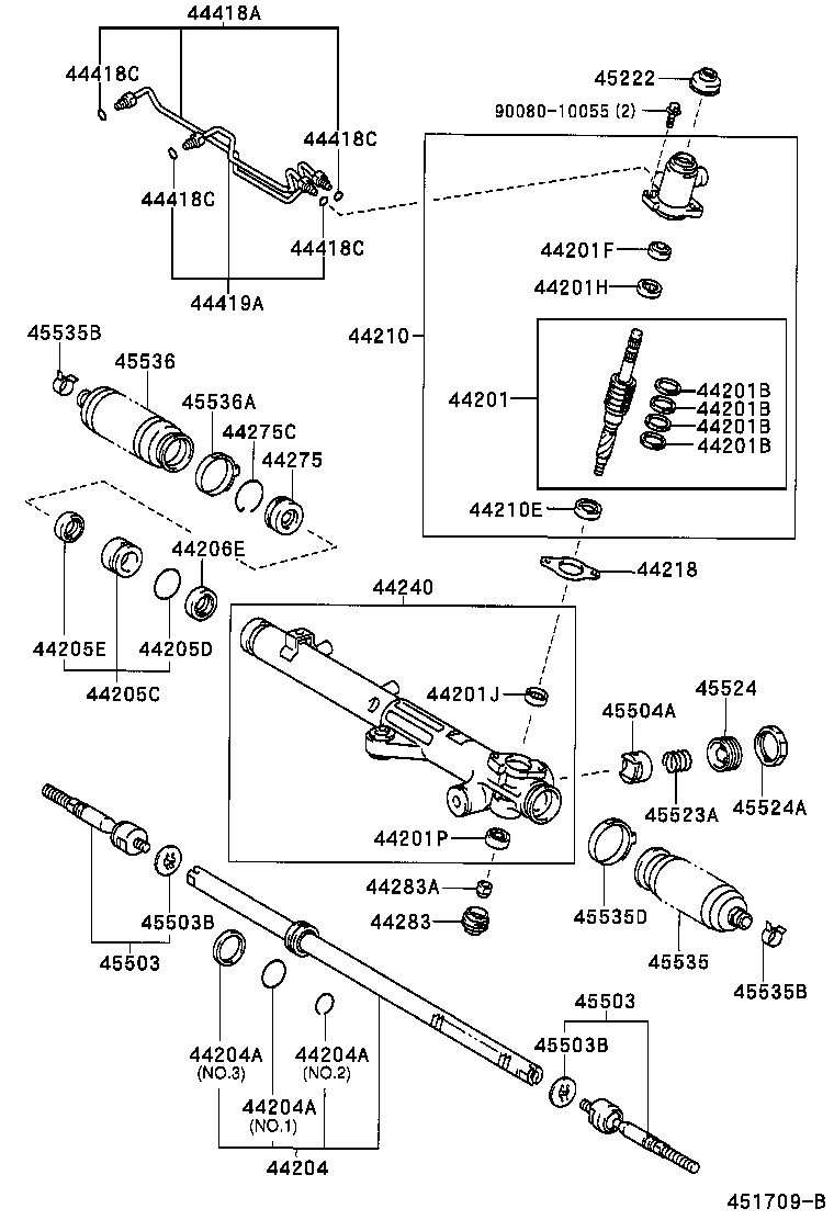 45504-34020 GUIDE SUB-ASSY, RACK product image