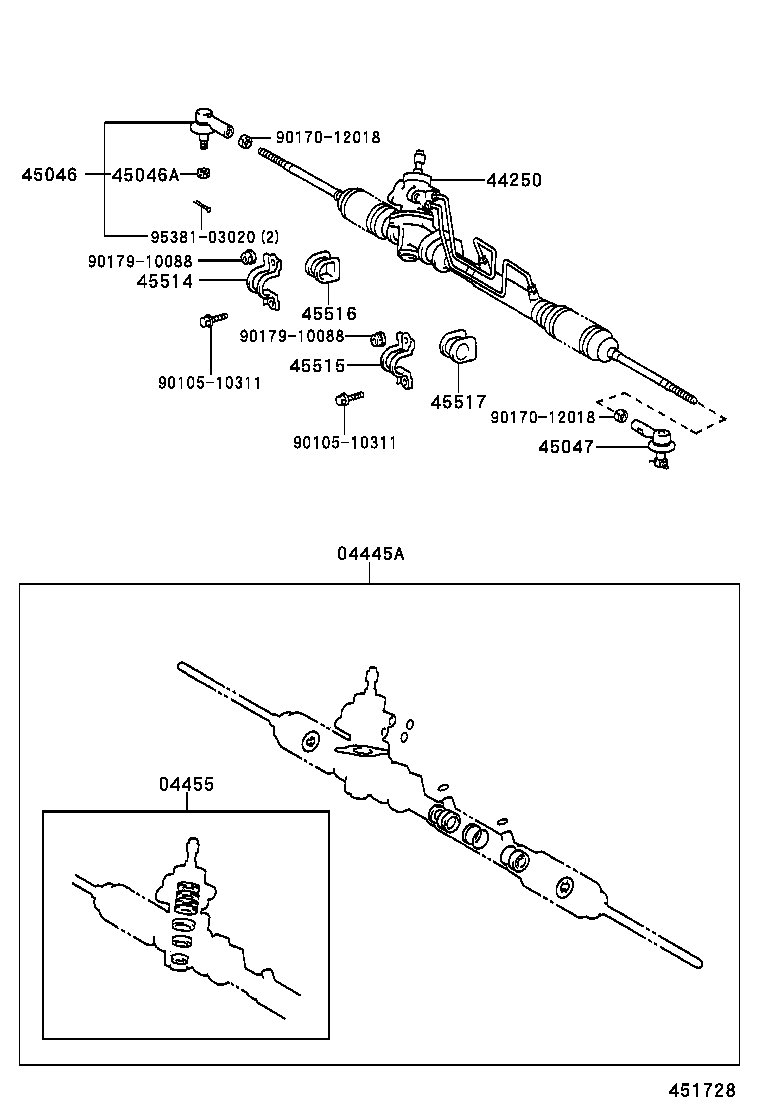 45510-10170 GEAR ASSY, STEERING product image