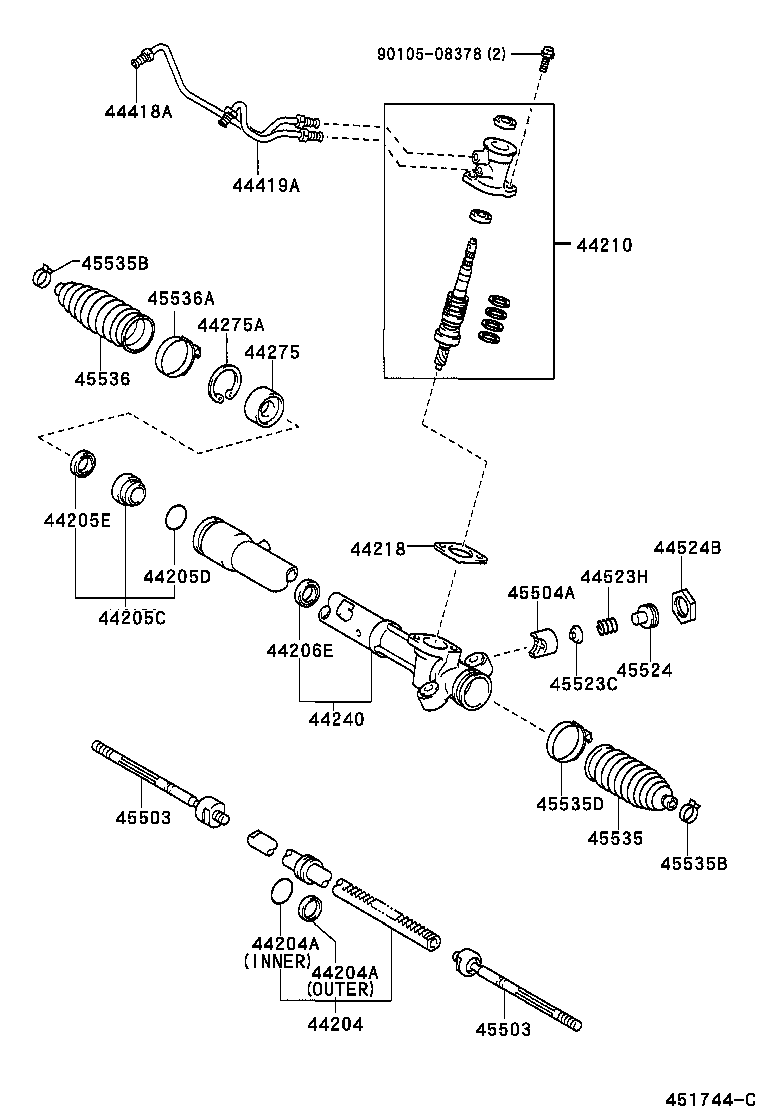 90467-19012 CLIP(FOR STEERING RACK BOOT) product image