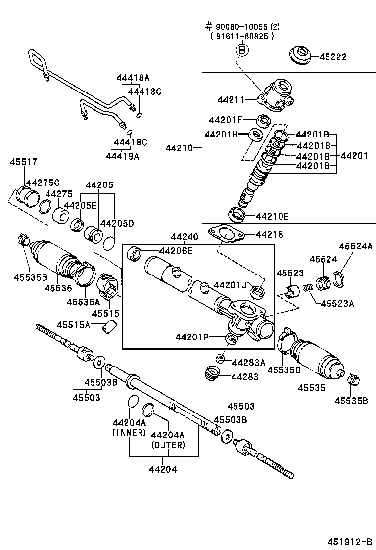45222-0C010 COVER, STEERING GEAR DUST product image