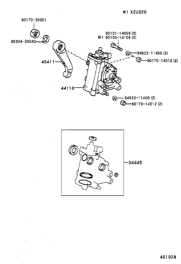 04445-37040 GASKET KIT, POWER STEERING GEAR(FOR RECIRCULATING BALL) product image