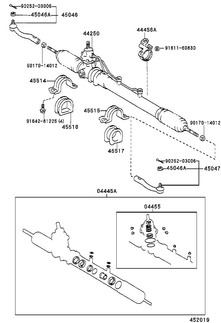45047-29065 END SUB-ASSY, TIE ROD, LH product image