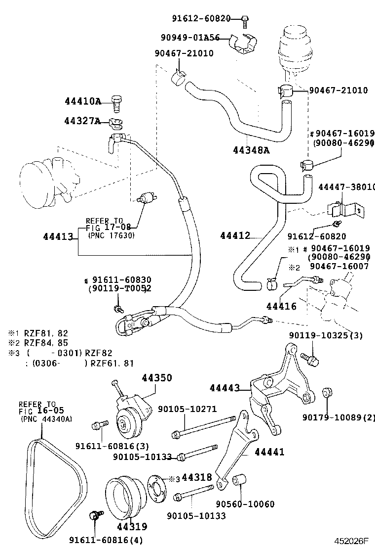 44348-38030 HOSE, OIL RESERVOIR TO PUMP, NO.1 product image