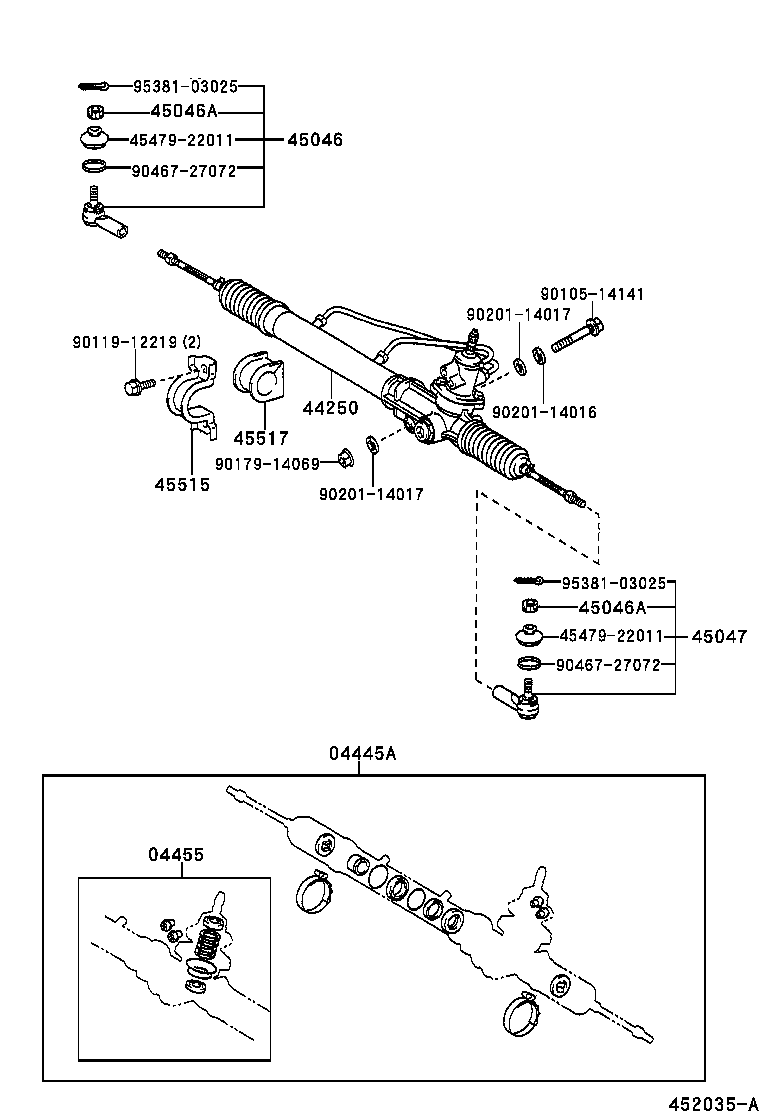 45046-09090 END SUB-ASSY, TIE ROD, RH product image