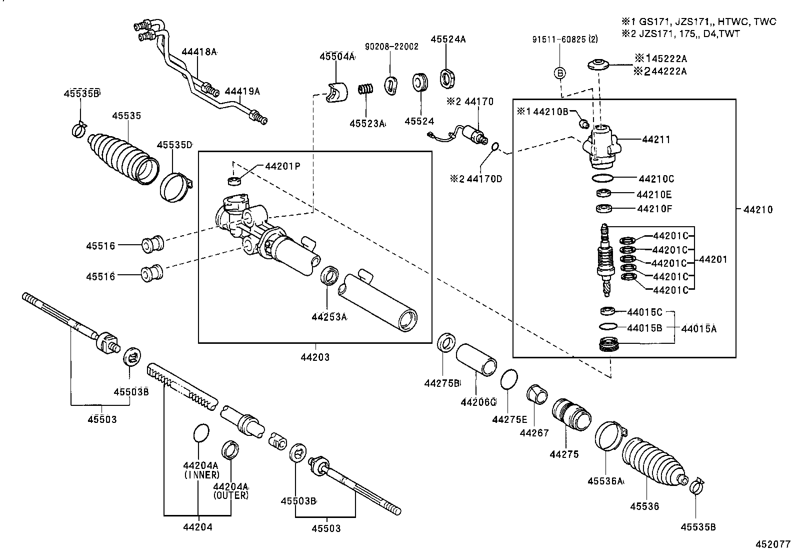 44210-50130 VALVE ASSY, POWER STEERING CONTROL product image