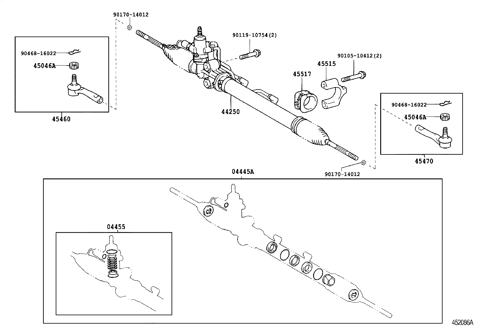 45470-39205 ROD ASSY, TIE, LH product image