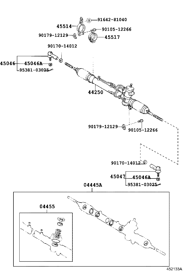 44204-42011 RACK SUB-ASSY, POWER STEERING product image
